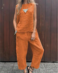 Ardelle - Chique tweedelige set - mouwloze top en elegante broek