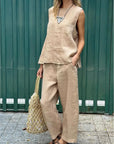 Ardelle - Chique tweedelige set - mouwloze top en elegante broek