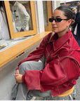 Faye - Oversized Leren Jas