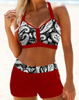 Janette - Elegante hooggetailleerde geribbelde bikini