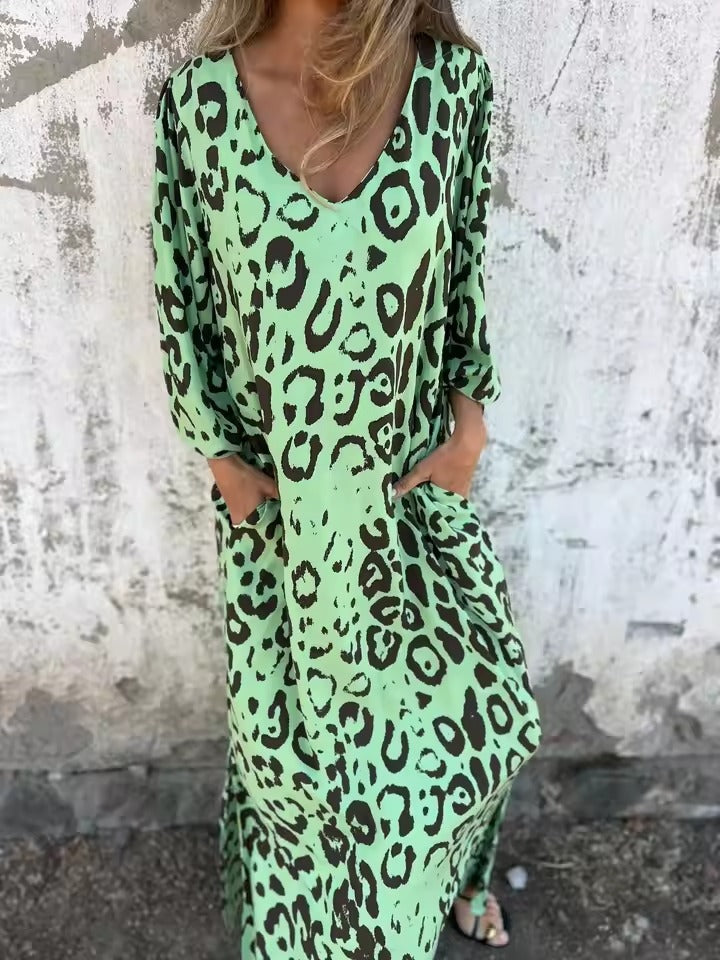 Gisela - Luchtige zomerjurk met luipaardprint