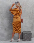 Estelle️ - One shoulder satijnen jurk