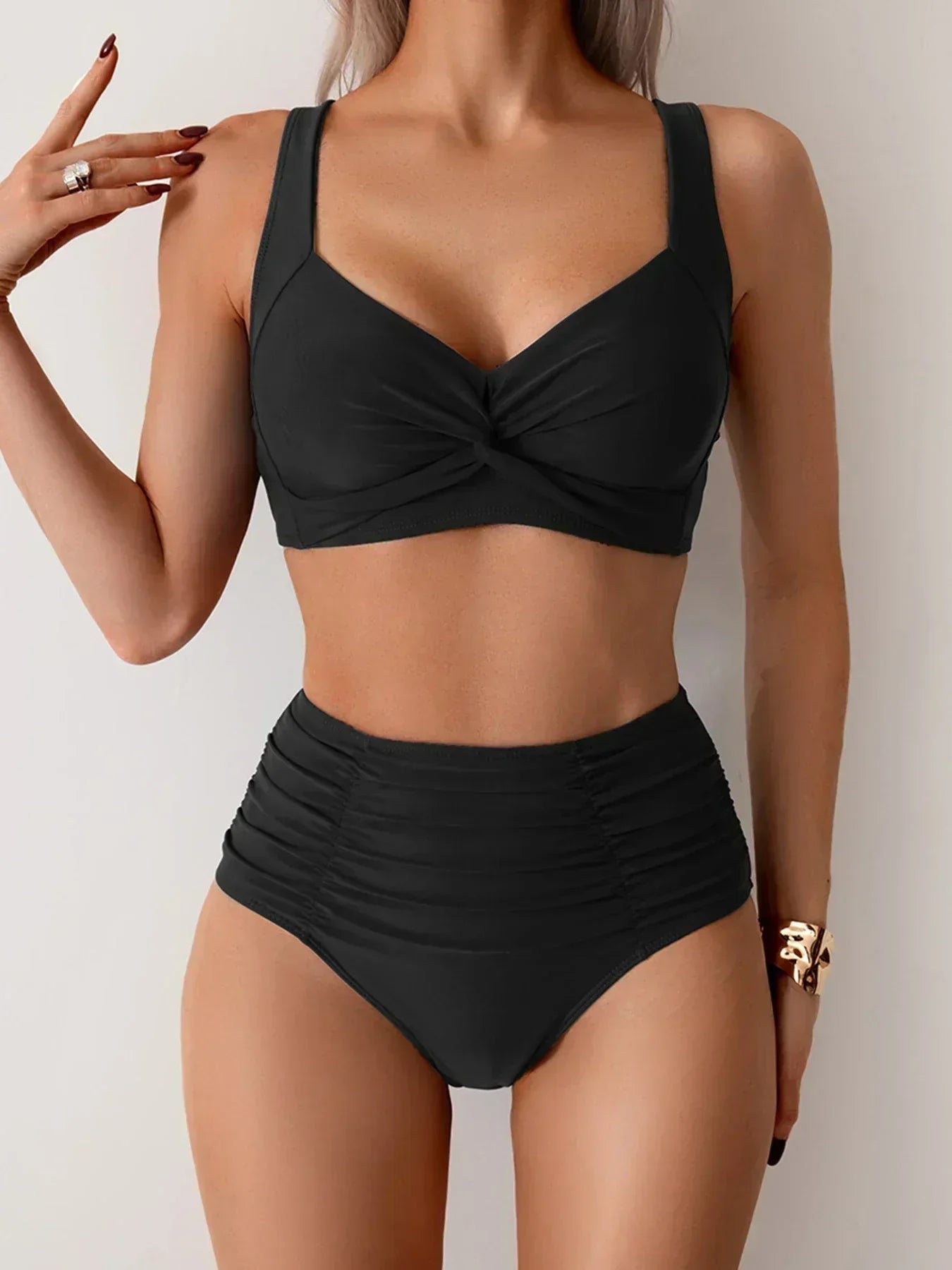 Laluna® | hooggetailleerde zomerbikini-set – stijlvolle strandlook en perfecte pasvorm