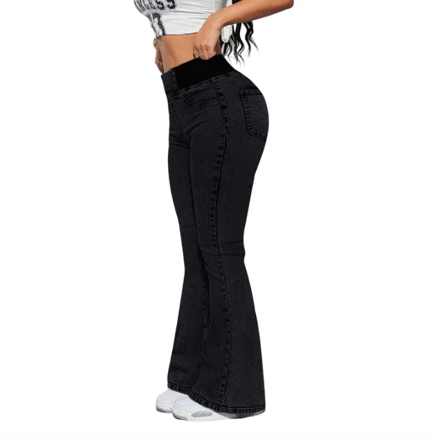 Rovindra - Hoge Taille Flared Jeans Dames