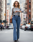 Rovindra - Hoge Taille Flared Jeans Dames