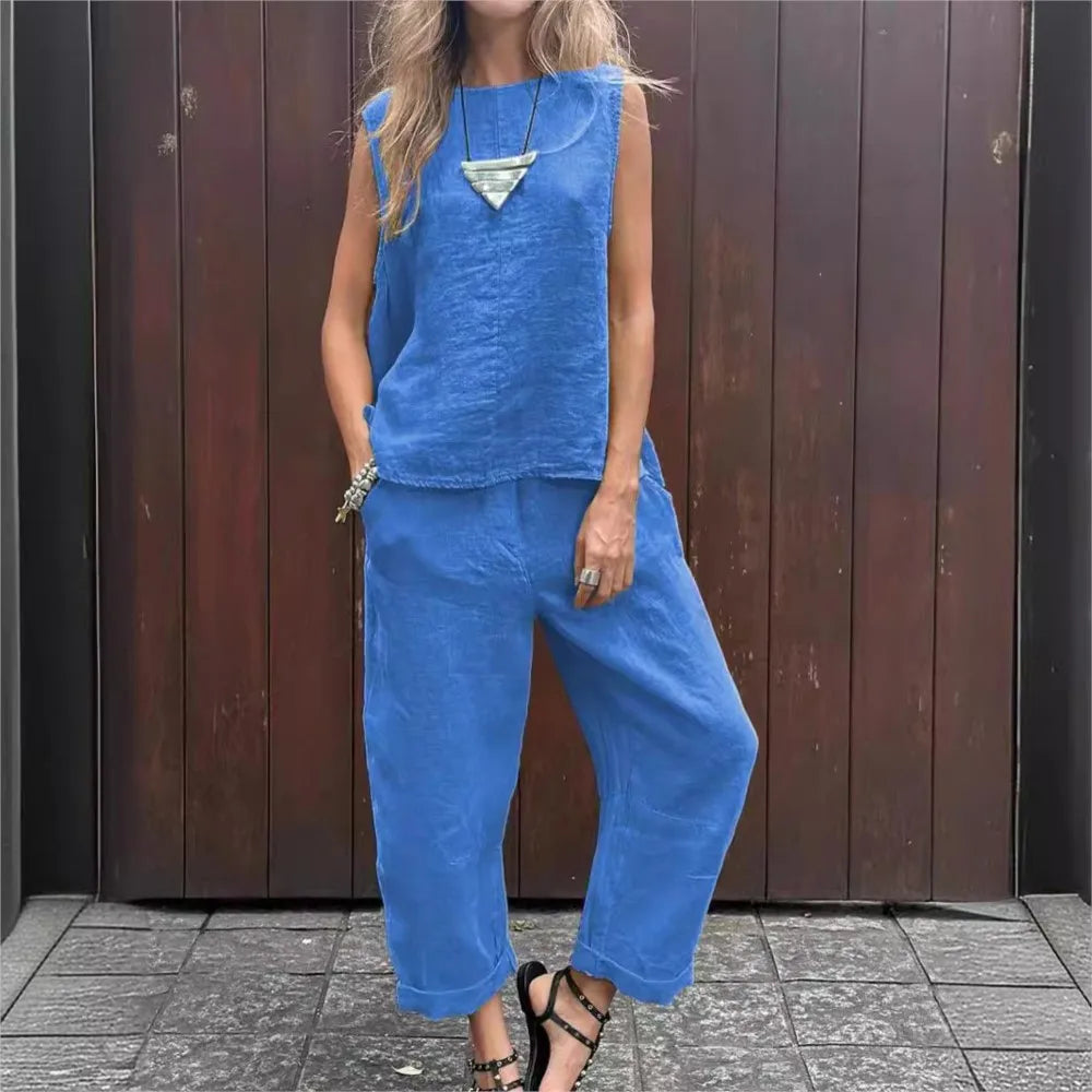 Ardelle - Chique tweedelige set - mouwloze top en elegante broek