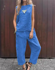 Ardelle - Chique tweedelige set - mouwloze top en elegante broek