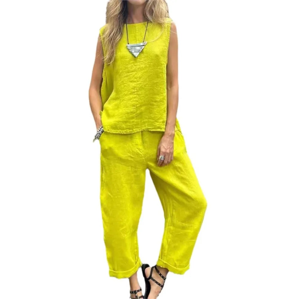 Ardelle - Chique tweedelige set - mouwloze top en elegante broek