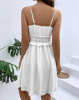 Alexis - V-Neck White Backless Dress