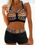 Janette - Elegante hooggetailleerde geribbelde bikini