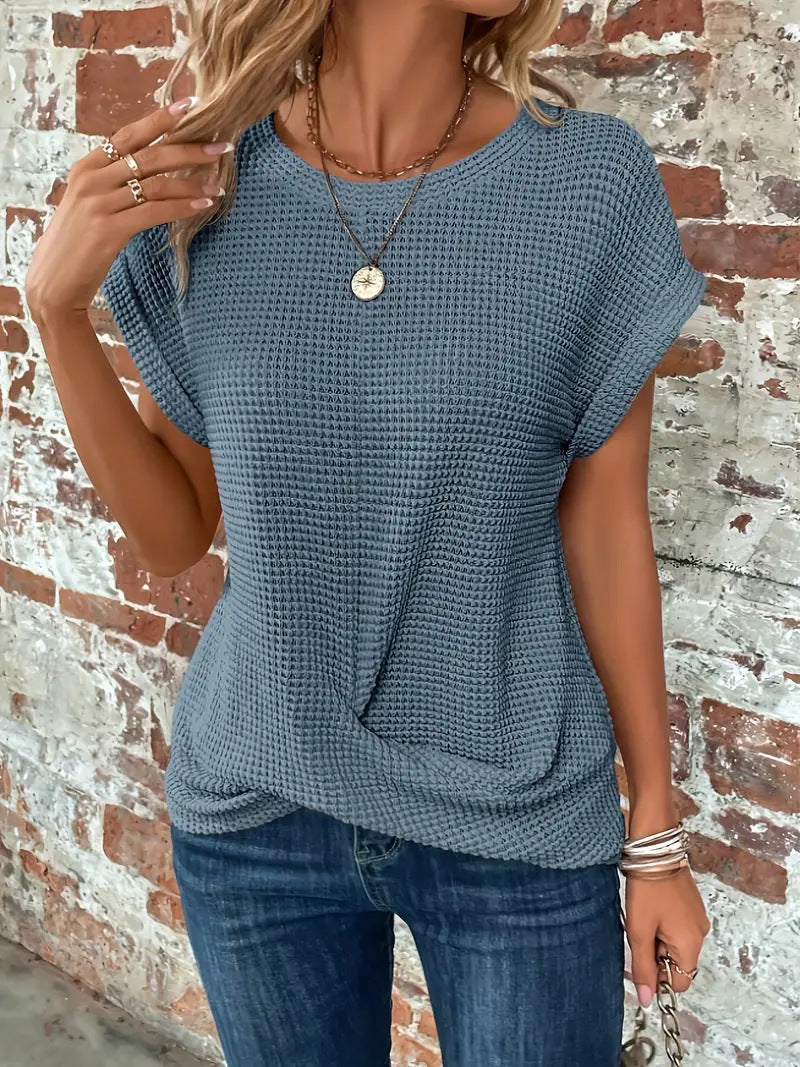 Clarissa - Elegante zomertop met ronde hals