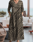 Arianna - Elegante en praktische gestreepte jurk