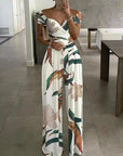 Thalina - Meerkleurige Katoenen Stretch jumpsuit