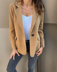 Leandra - Zachte blazer met knoopsluiting