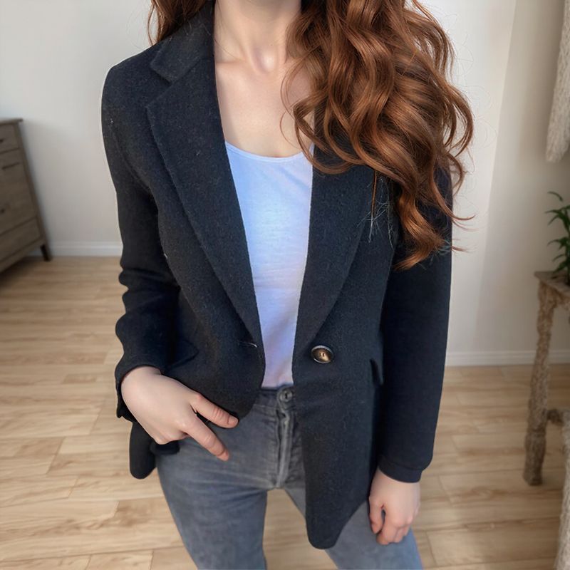 Leandra - Zachte blazer met knoopsluiting