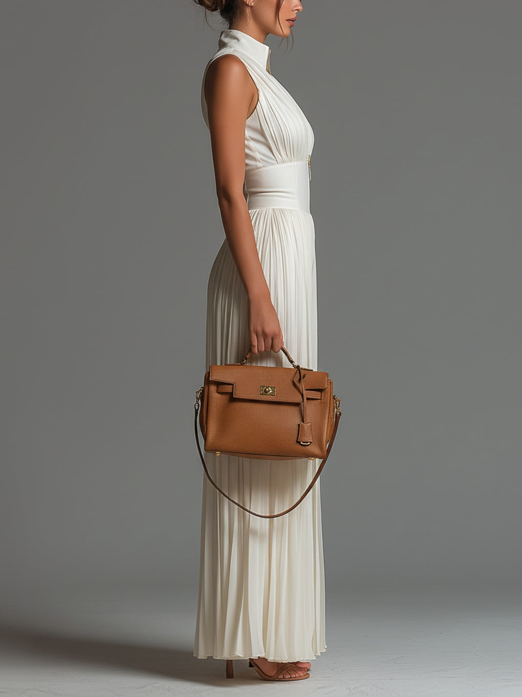 Nexavira - Elegante plissé jumpsuit met brede benen voor avonden
