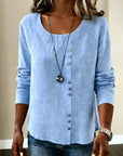 Quillane - T-shirt met Ronde Hals en Lange Mouwen
