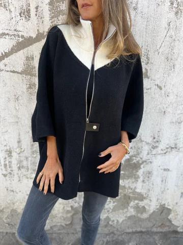 Rianne - Casual jack met opstaande kraag en ritssluiting