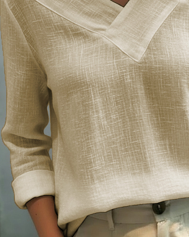Melyra - Elegante Top met Asymmetrische V-Hals