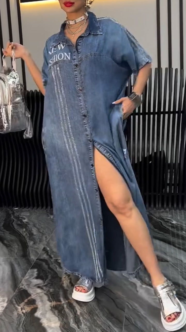 Fiora - Dames Denim jurk