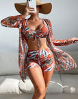 Laluna® 3-delige bikini-set met trendy print – stijlvol op het strand
