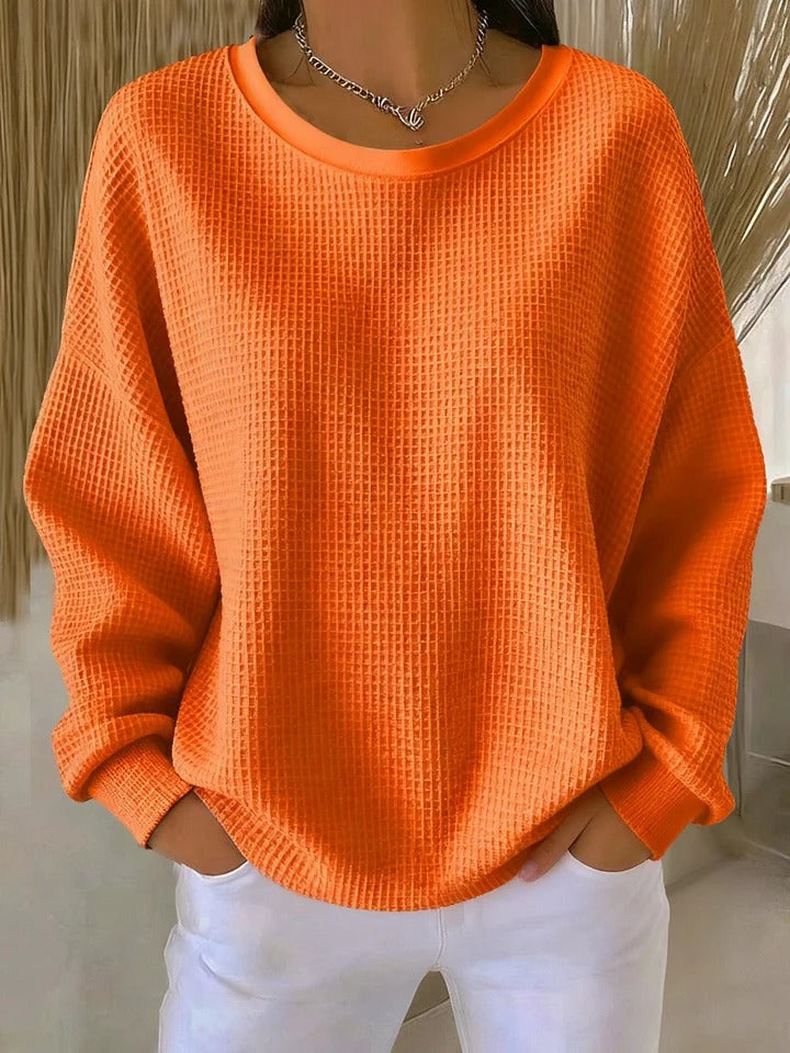 Rhosavienne – Textured Sweater met Zachte Comfort