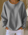 Rhosavienne – Textured Sweater met Zachte Comfort