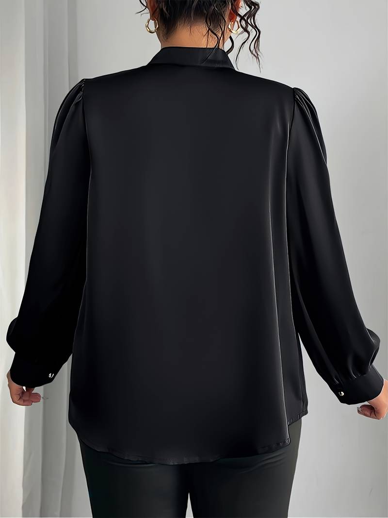 Thaliravelle - Elegante Blouse met Puffmouwen en V-hals