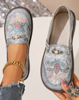 Fynora - Dames Schoenen Comfort Dagelijks Geborduurd Ontwerp Casual Stijl