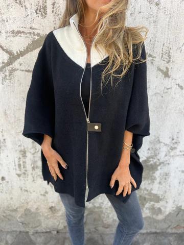 Rianne - Casual jack met opstaande kraag en ritssluiting