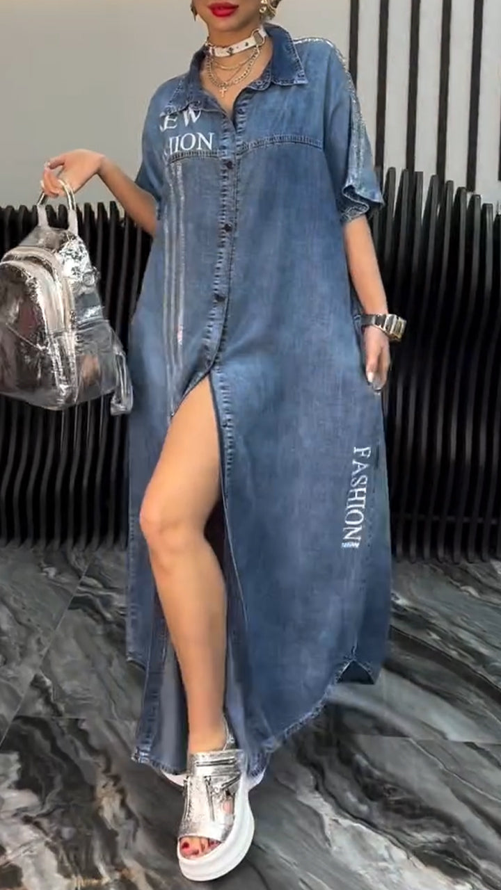 Fiora - Dames Denim jurk