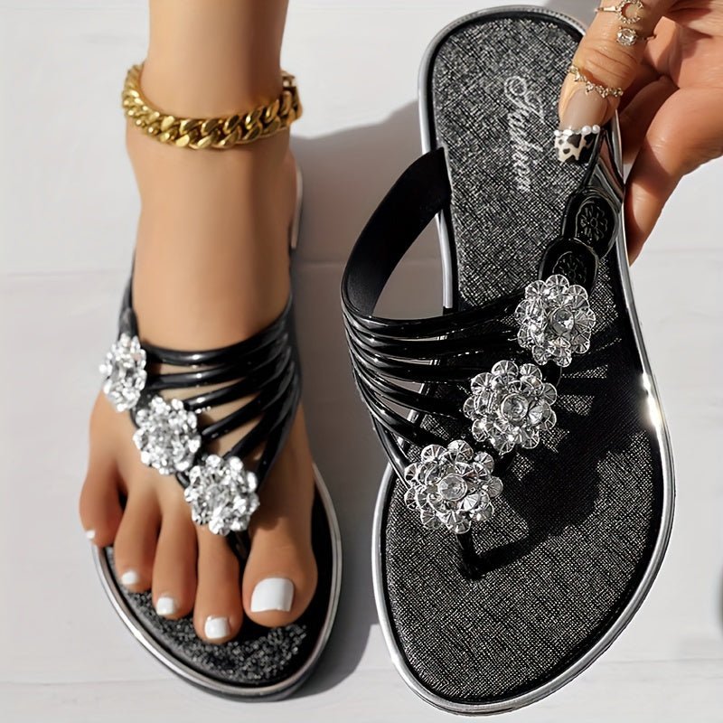 Olivia - Diamanten bloemen sandalen
