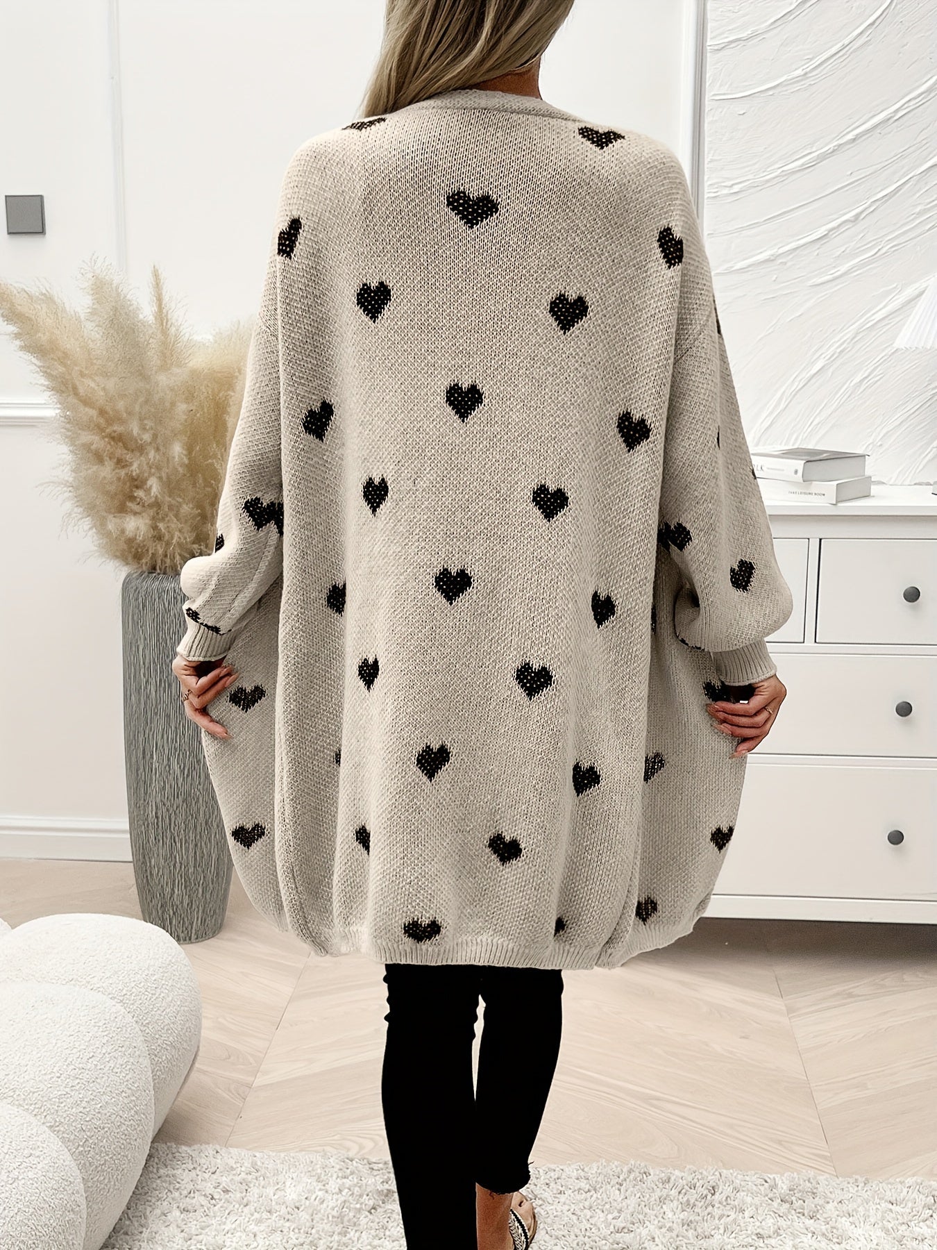 Rochelle - Gebreide Cardigan met Hartmotief