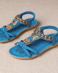 Hovira - Comfortabele Boheemse Platte Sandalen in Ibiza Chic Stijl