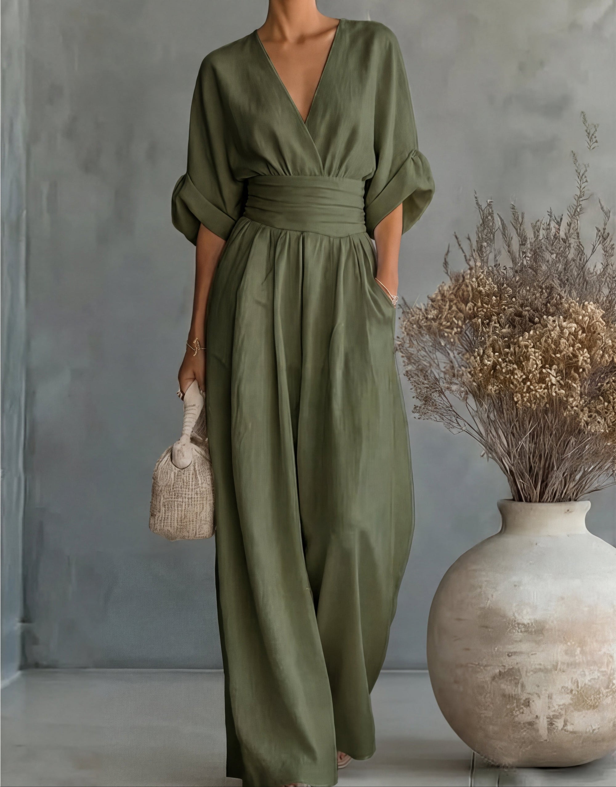 Avelissea - Dames jumpsuit met V-hals