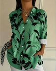Selavynne - Bloemenprint Blouse met Lange Mouwen