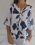 Evorra - Elegante Bloemenprint Top