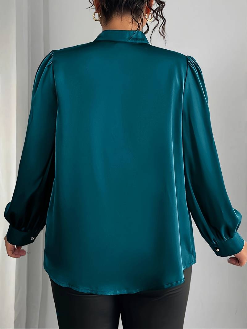 Thaliravelle - Elegante Blouse met Puffmouwen en V-hals