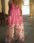 Lunelle - Vintage jumpsuit met bloemenpatroon voor dames