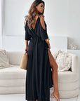 Havessira - Elegante Maxi Jurk met Off-Shoulder en V-Hals
