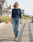 Cazira - Dames Jeans Rechstreeks Cropped Denim Moderne Comfort