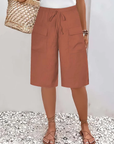 Aomira - Korte Damesbroek met Elastische Taille en Zakken