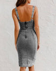 Alana - U Neck Denim Dress
