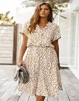 Elodie - Polka Dot Print Shirt Dress