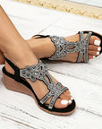 Gryvella - Dames orthopedische comfort sandalen met hak voor de zomer