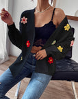 Risette - Gebreid gebloemd vest