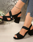 Elyvora - Dames orthopedische sandalen met gekleurde blokhak en kruislings banden