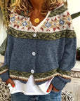 Ceralivra - Elegante Gebreide Cardigan met Vintage Charme