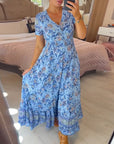 Denise - Maxi Bloemenjurk met V-Hals