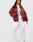 Faye - Oversized Leren Jas